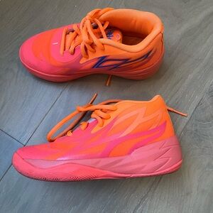 Puma M.E.L.O. Vibrant Orange and Pink Sneakers